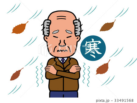 北風に震える女性 北風に震える女性 33491568