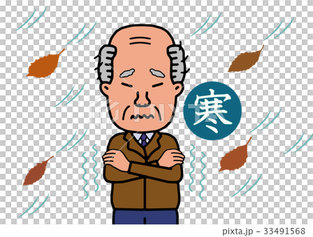 北風に震える女性 北風に震える女性 33491568