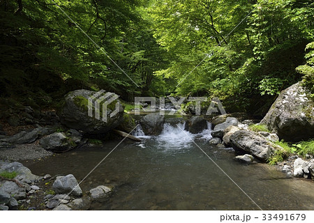 丸神の滝の入口　小森川・秩父（埼玉県） 33491679