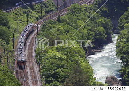 諏訪峡を行く上越線115系電車 諏訪峡を行く上越線115系電車 33492055