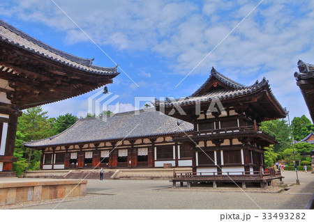 唐招提寺　鼓楼と講堂 33493282
