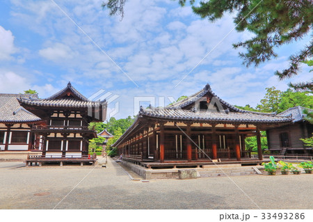 唐招提寺 礼堂と鼓楼 唐招提寺 礼堂と鼓楼 33493286