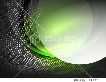 Glowing wave created with particles on dark color Glowing wave created with particles on dark color 33494566