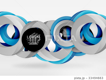 Modern 3d ring vector abstract background 33494663