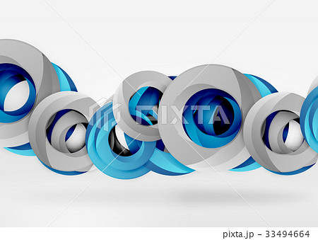 Modern 3d ring vector abstract background Modern 3d ring vector abstract background 33494664