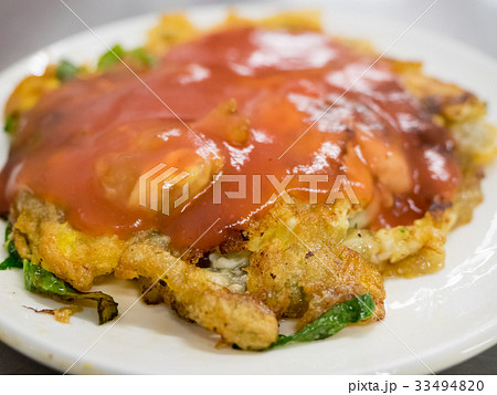 牡蠣オムレツ 蚵仔煎 料理人 33494820