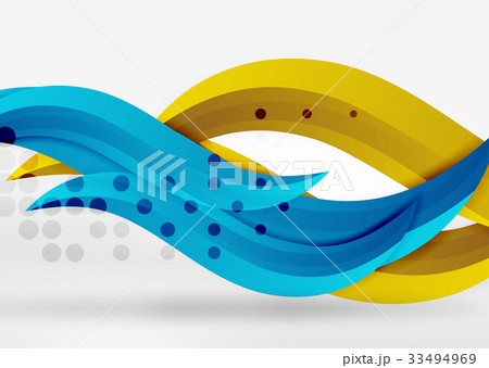 Vector colorful wave lines in white and grey 3d Vector colorful wave lines in white and grey 3d 33494969