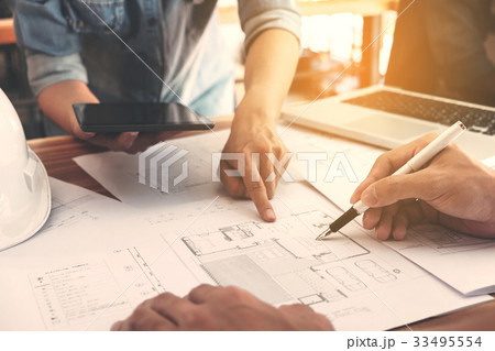 Image of engineer or architectural project 33495554