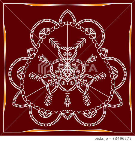 Folk, Tribal Design, Motif, Wall Painting Folk, Tribal Design, Motif, Wall Painting 33496275