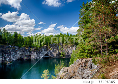 Marble Canyon in the Ruskeala Mountain Park 33496385
