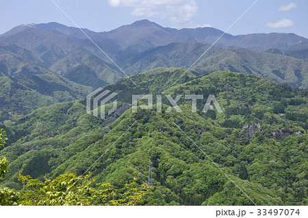 春の緑と小金沢連嶺 33497074