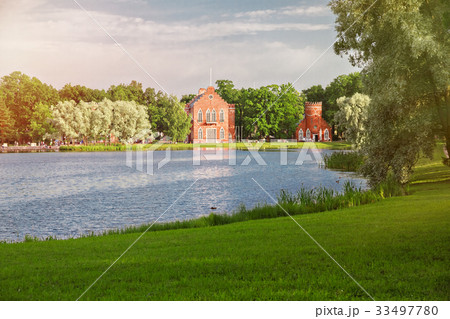 Great Pond of Catherine Park in Pushkin, Tsarskoe Great Pond of Catherine Park in Pushkin, Tsarskoe 33497780