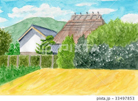 古民家のイラスト素材