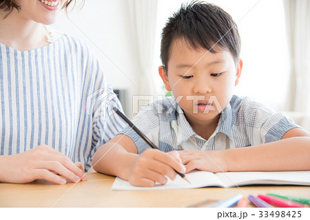 親子　勉強 33498425