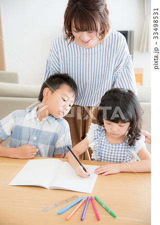 親子　勉強 33498531