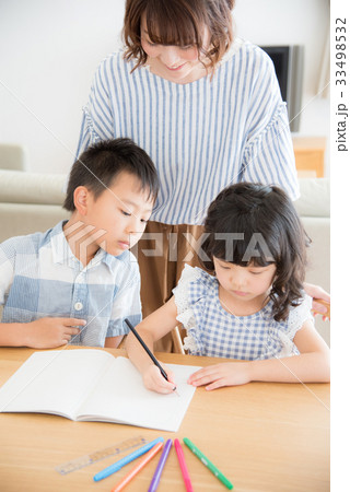 親子　勉強 33498532