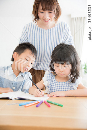 親子　勉強 33498533
