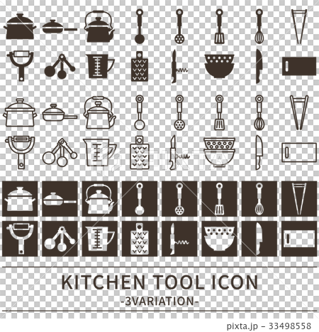 Kitchen tools icon set 33498558