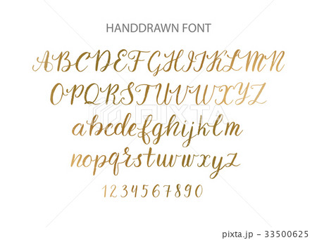 Handdrawn Vector Script font.  Brush style texture 33500625