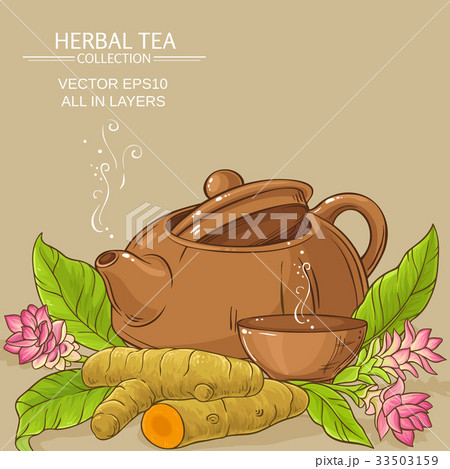 turmeric tea illustration 33503159