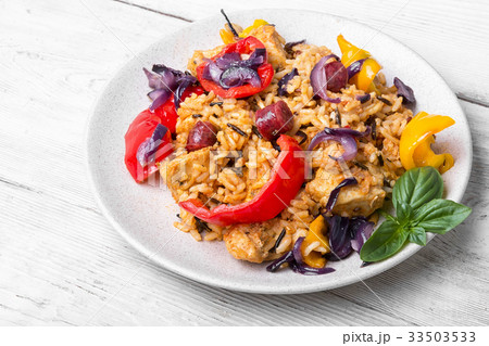 Creole Jambalaya with chicken and sausage 33503533