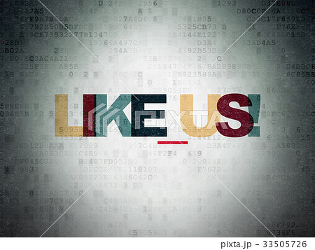 Social network concept: Like us! on Digital Data Social network concept: Like us! on Digital Data 33505726