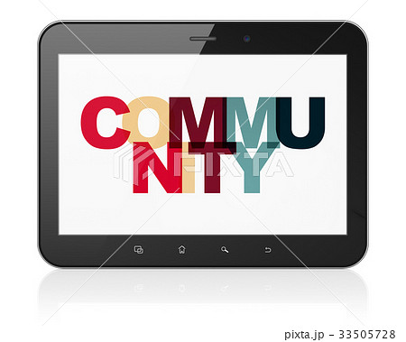 Social network concept: Tablet Computer with 33505728