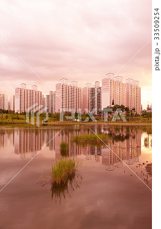 夕焼け 富川市 韓国 33509254