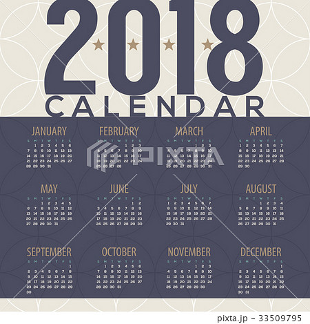 2018 Tradition Pattern Printable Calendar 33509795