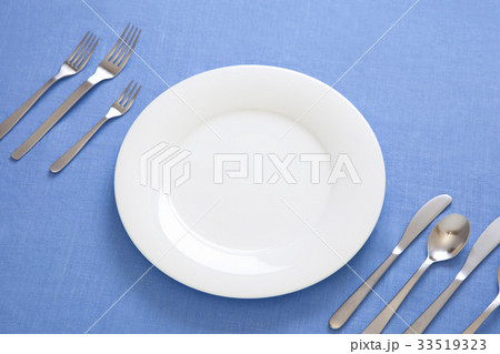 洋食器のテーブルマナーの写真素材