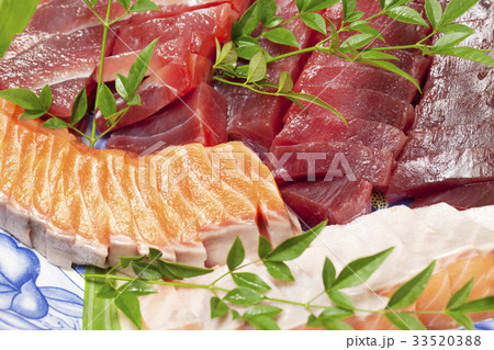 マグロとサーモンのお造り 33520388