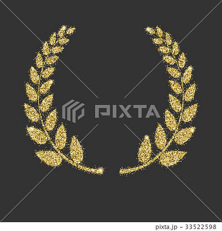 Laurel wreath icon with glitter effect, isolated Laurel wreath icon with glitter effect, isolated 33522598