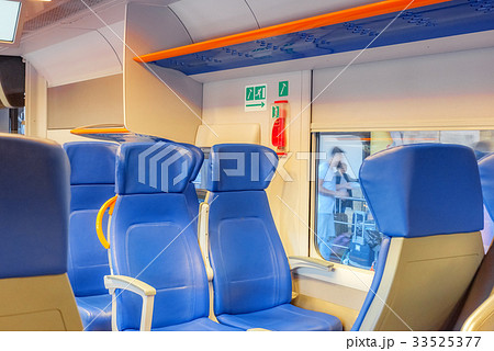 Interior of the high-speed train . 33525377
