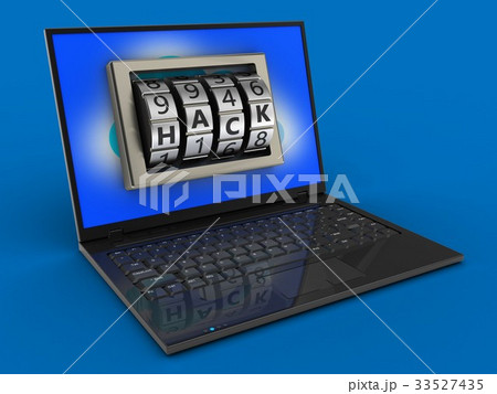 3d illustration of laptop computer  3d illustration of laptop computer  33527435