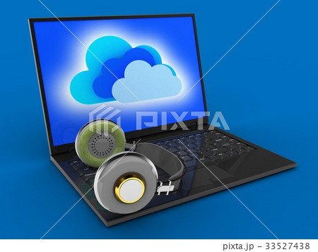 3d illustration of laptop computer  3d illustration of laptop computer  33527438