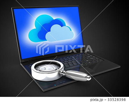 3d illustration of laptop computer   3d illustration of laptop computer   33528398