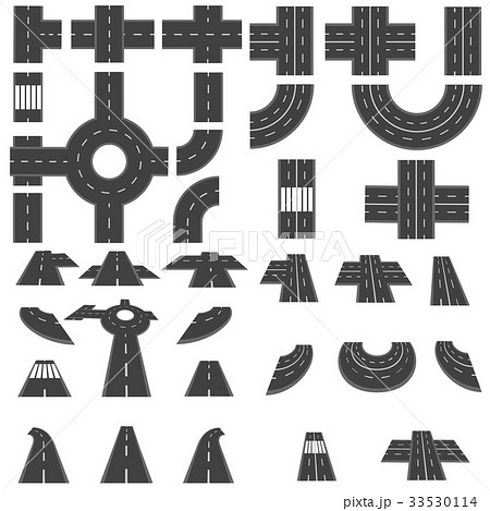 Set of sections of roads and various roundabout 33530114