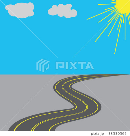 Road with yellow markings in the long term. Vector 33530565