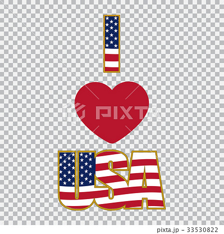 Inscription I love the USA on a plaid background Inscription I love the USA on a plaid background 33530822