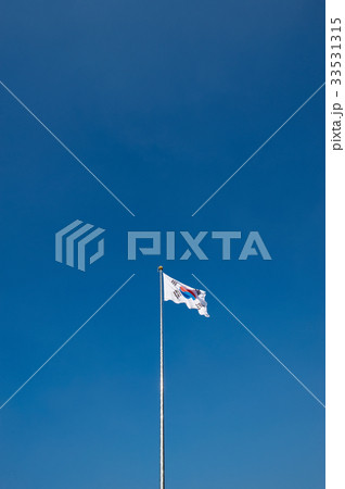 風 クローズアップ 太極旗 33531315