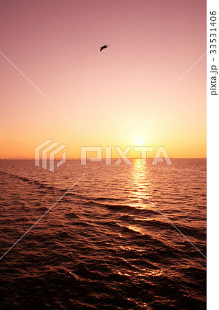 夕焼け 海 仁川 33531406