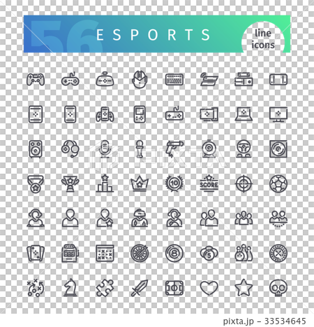 Esports Line Icons Set Esports Line Icons Set 33534645