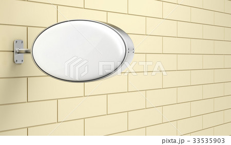 Blank oval signboard 33535903