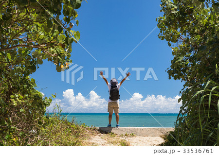 沖縄を旅する男性 沖縄を旅する男性 33536761