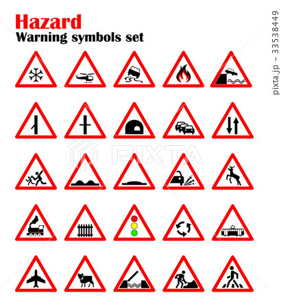 set road hazard warning signs, road signs warn set road hazard warning signs, road signs warn 33538449