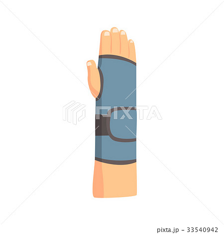 Broken arm bandaged with plaster cartoon vector - Stock Illustration  [33540942] - PIXTA