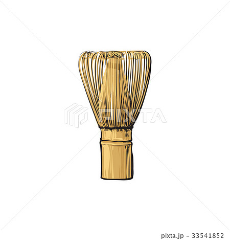 vector sketch cartoon wooden whisk for matcha vector sketch cartoon wooden whisk for matcha 33541852