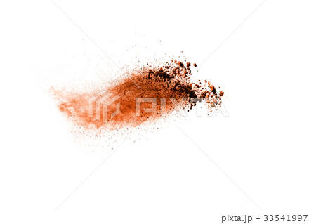 multicolored powder splatted on white background. 33541997