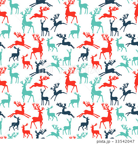 pattern of silhouette deer vector illustration pattern of silhouette deer vector illustration 33542047