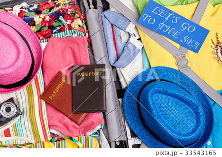 Close up of beach stuff. 33543165